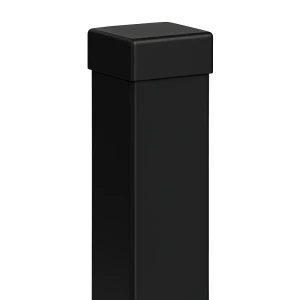 Hegn stolpe 80x80x2 mm, længde 2,4 m, sort