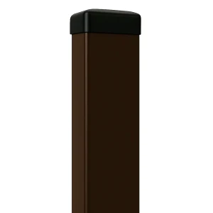 Hegnsstolpe 60x40x1,2 mm, længde 2,4 m, brun RAL 8017