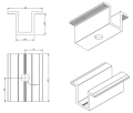 Mellemste Klemme - M8 Hul - Aluminium 6060 - H24 Anodiseret PV-04-02 (2)