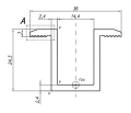 Mellemste Klemme - M8 Hul - Aluminium 6060 - H24 Anodiseret PV-04-02 (3)