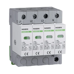 Overspenningsbeskytter Type II 275V AC 20kA 4-polet udskiftelig patron