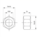 Sekskantmotrik M30 DIN 934 A2-50 000-059 (2)
