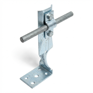 Vinkelfæste med plade skruesamling h=7cm galvanisk forzinket