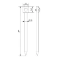Jordankre med lås l=35cm galvaniseret stål 000-162 (2)