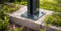 Hegnsstolpe fundament 60x40 antracit RAL 7016 galvaniseret 000-152 (3)