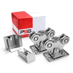 Sæt af løbevogne til selvbærende skydeporte + tilbehør KIT til skinne 70