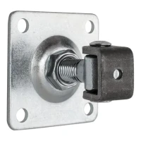 Justerbart hængsel med skilt M20 100x100x4 mm til porte og låger