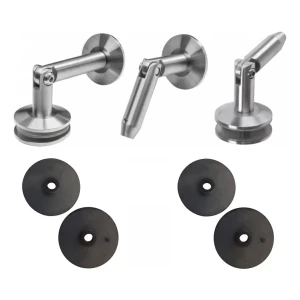 Glasoverbyggningssystem M12. 3-delt, til stangbolt fi 12mm, glas 8-17,52mm (aisi304, universel, satin)