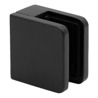 Punktbeslag til glas 45x45x26 mm, sort, glas 6-10,76 mm, zamak, fladt system, malet