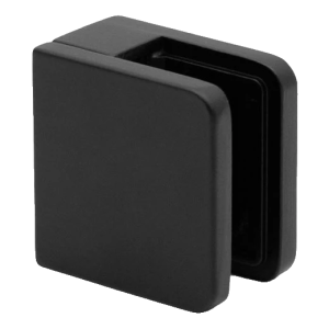 Punktbeslag til glas 45x45x26 mm, sort, glas 6-10,76 mm, zamak, fladt system, malet
