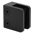 Punktbeslag til glas 45x45x26 mm, sort, glas 6-10,76 mm, zamak, fladt system, malet 000-286 (3)