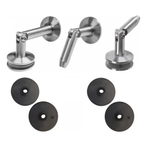 Glasoverdækningssystem M10 3-delt afstivning fi 10 mm glas 8-17,52 mm AISI 304 satin