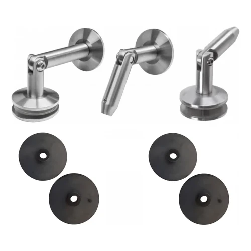 Glastag system M10 3-delt afstivning fi 10 mm glas 8-17,52 mm AISI 304 satin 000-261 (1)