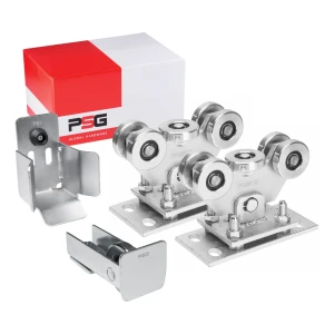 KIT-pakke med løbehjul til selvbærende skydeporte 60 + tilbehør