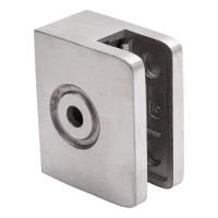Endeglasholder 60x50x28 mm glas 8-10 mm, AISI 304 satin fladt system