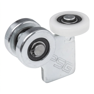 3-hjuls løbekat til hængende porte til profil 60x60 mm 2 stålruller + 1 rulle af plast