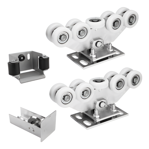 Pakke med løbevogne til skydeport: 2× løbevogn (9-hjulet, plast) + tilbehør 000-252 (1)