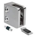 Glasholder 45x45x26 mm med pin-beslag glas 6–10,76 mm AISI 304 fladt system satin 000-268 (4)
