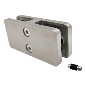 Glasholder 180° 95x45x30 mm med pin glas 6-12,76 mm, AISI 304, satin