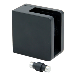 Glasholder 45x45x26 mm til flad overflade med beslag antracit