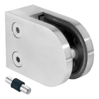 Glasholder 6-12,76 mm 63x45x30 mm pin AISI 304 fladt system satin