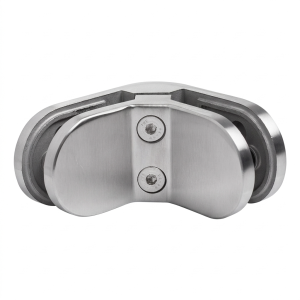 Glasbeslag 6-12,76 mm 90° oval 82x45x30 mm pin AISI 304 satin