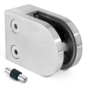 Glasholder 6-10,76 mm 50x40x26 mm pin AISI 304 fladt system poleret