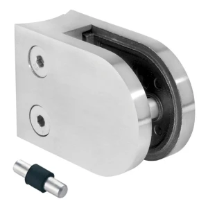 Glasholder 6-12,76 mm 63x45x30 mm pin AISI 304 system 42,4 mm satin