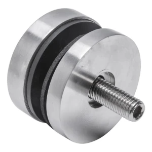 Punktbeslag til glas 8-17,52mm fi 50/8/M10x50 AISI 304 fladt system satin