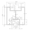 Aluminiumsprofil 240cm 40x40mm til hammerbolte PV-01-26 (3)