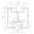 Aluminiumsprofil 416cm 40x40mm til hammerskruer Anodiseret PV-01-09-AN (4)