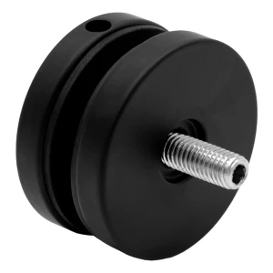 Punktbeslag til glas 8-17,52 mm fi 50/8/M8x45 AISI 304 fladt system sort