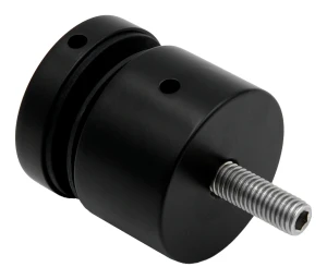 Punktbeslag rotula til glas fi 50mm gevind M10 fladt system sort