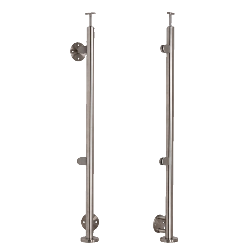 Venstre slutstolpe ø42,4x1230mm AISI304 sidemontage satin 000-525 (1)