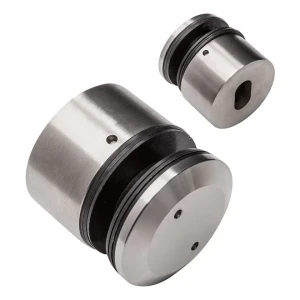 Punktfeste til glas 8-16,76mm ø 48/26/M10x38 AISI304 til nøgle fladt system satin