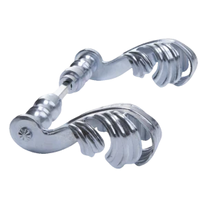 Postal – smedet håndtag til porte og låger H135×L90 mm komplet galvaniseret