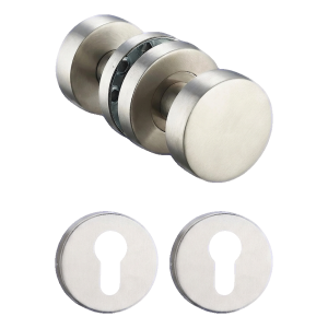 PSG sæt af rustfrit stål bevægelige dørhåndtag med runde PZ skilte