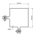 Hjørneklemme til gitterpaneler 100x100 mm galvaniseret 000-773 (4)