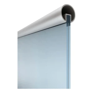 Kozza rund aluminiumshåndliste Ø40 mm til glasgelænder – glas 12–13,52 mm, 5 m
