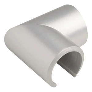 Kozza – gelændersamling knæ 90° til aluminiumshåndliste ø 40 mm til glas 12–21,52 mm