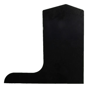 Kozza højre sideprop til profil til helglas gelænder KE 105 – sort