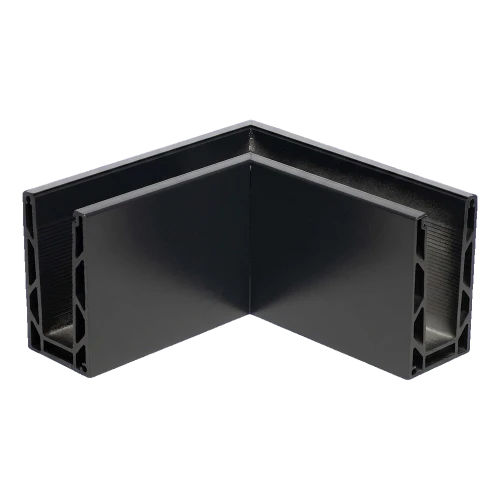 Kozza KE 100 – indvendig hjørneprofil U 90° til helglasbalustrader, mørkegrå 000-855 (1)