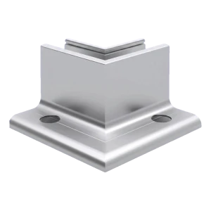 Kozza KE 105 – indre hjørne L-profil 90° til heldglasskværn, aluminium, mat eloxering