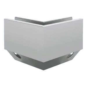 Kozza KE 120 – hjørneprofil U 90° til helsglasbalustader, udvendig, sidemontage