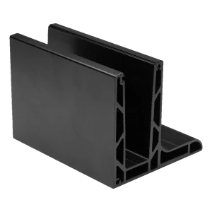 Kozza KE 105 – L-formet aluminiumsprofil til helglasgelændere 5000 mm sort