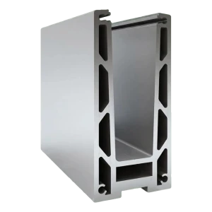 Kozza KF 1000 – U-formet aluminiumprofil til helglasbalustrade 5000 mm med vandafledning