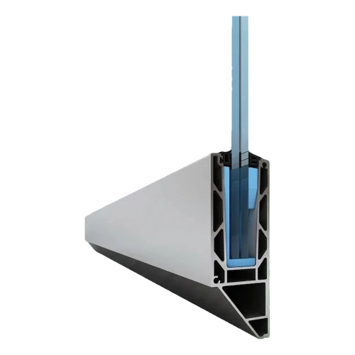 Kozza KE 120 – U-profil til helglasrækværk 5000 mm, sidemontage 000-877 (1)