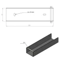 U-profil forbindelsesbeslag holder til sokkelelement 250x55 Galvaniseret GPV-700-44 (3)