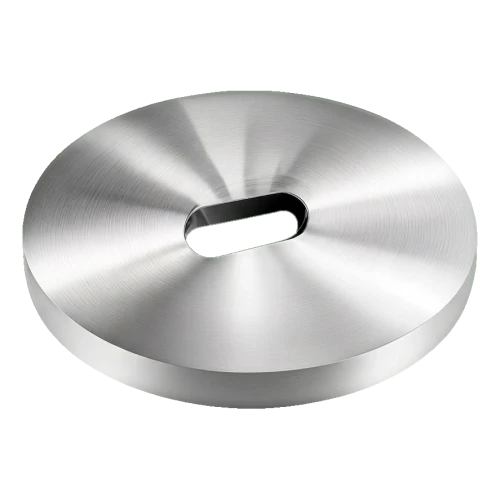 PSG afstandsstykke til punktfæstningsmøttrikker fi 50 mm / 5 mm – bønneformet hul, AISI 304 satin 000-896 (1)