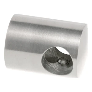 PSG gennemgående gelænderbeslag til stang ø 10 mm – AISI 304 satin, montering til flade